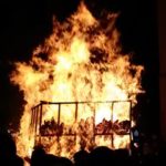 High flames in Liestal fire parade